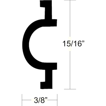 Taco Metals Taco V120317BKA501 Flexible Vinyl Insert, 50' Black V12-0317BKA50-1